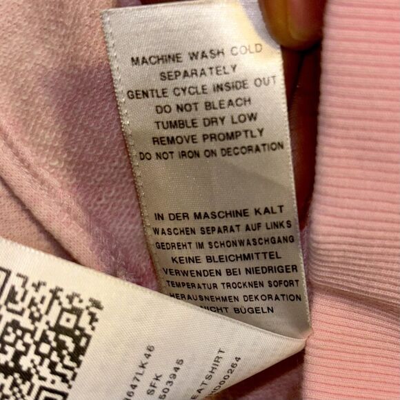 True Religion Embossed Girls Pink Sweater Sz 5 Rugged Hem Layer Pullover Comfort - Picture 6 of 6